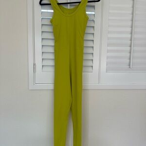 SET Active Lime Green Sleeveless Jumpsuit